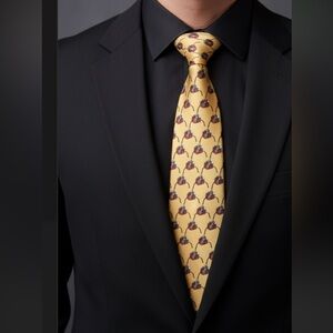 Monsieur Pierre Elegant Yellow Tie
